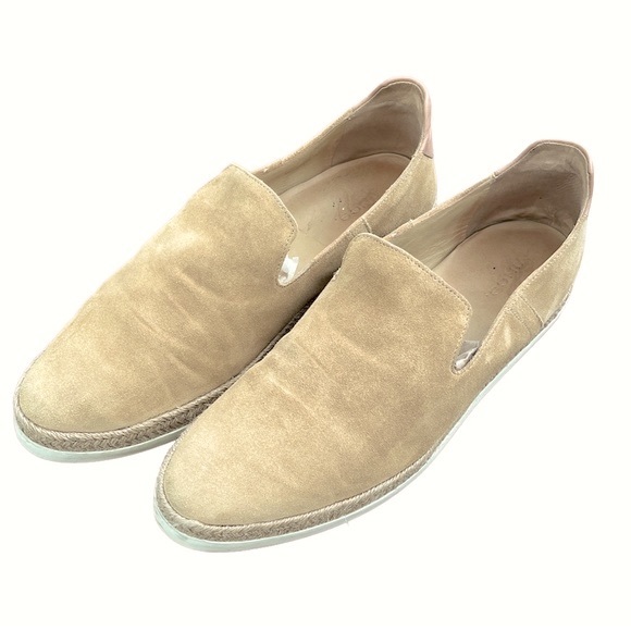 Vince Shoes - Vince Women’s Neutral Camel Suede Slip-on Espadrille Sneakers size 9.5